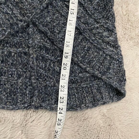 Elsamanda Made in Italy Gray Chunky Knit Open Front Cardigan S Wool Alpaca Blend - Picture 4 of 13